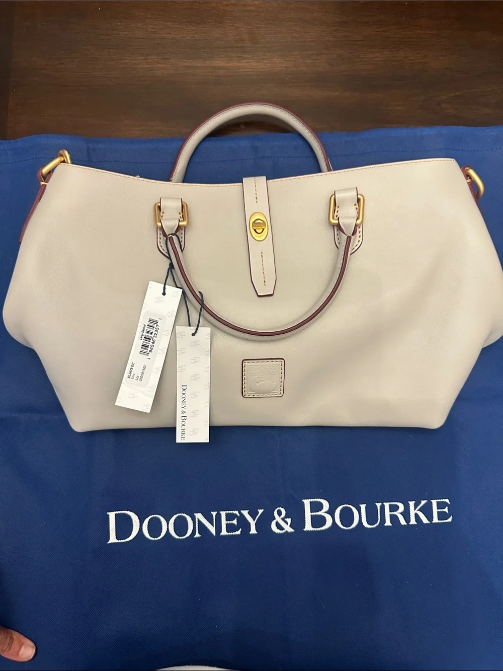 Dooney & Bourke cream leather